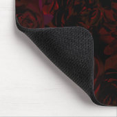 Tapis De Souris Jardin foncé Rouge Fleurs romantiques Gothique (Coin)