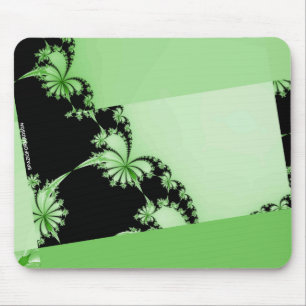 Tapis De Souris Jardin fractal lime