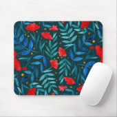 Tapis De Souris Jardin magique - turquoise foncé et rouge (Avec souris)