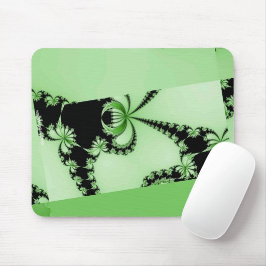 Tapis De Souris Jardin vert fractal (Avec souris)