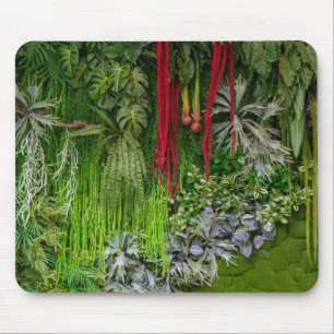 Tapis De Souris Jardin Vertical Tropical Motif de Mousse et de Feu