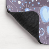 Tapis De Souris Jardin Whimsical en bleu et gris (Coin)
