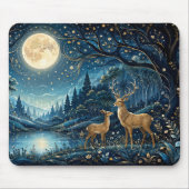 Tapis De Souris Jardin Zen Enchanté au Clair de Lune (Devant)