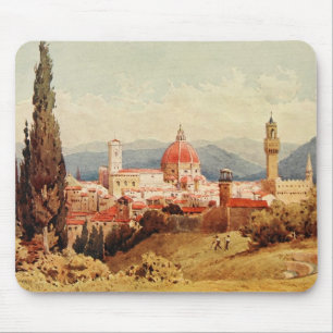Tapis De Souris Jardins antiques vintages de l'Italie Florence