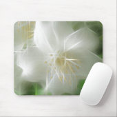 Tapis De Souris Jasmine brillante blanche (Avec souris)