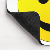 Tapis De Souris Jaune brillant et joyeux visage souriant (Coin)