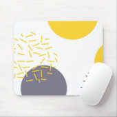 Tapis De Souris Jaune, cool, moderne, art géométrique tendance (Avec souris)