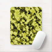 Tapis de souris jaune de camouflage (Avec souris)