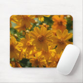 Tapis de souris jaune de fleur (Avec souris)