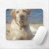 Tapis de souris jaune de labrador retriever (Avec souris)