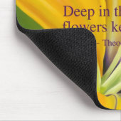 Tapis de souris jaune de lis (Coin)