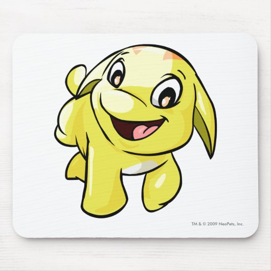 Tapis De Souris Jaune de Poogle (Devant)