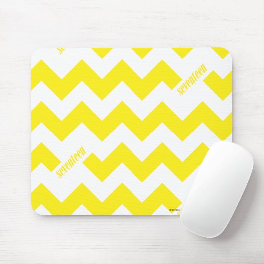 Tapis De Souris Jaune de zigzag (Avec souris)