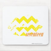 Tapis De Souris Jaune de zigzag (Devant)