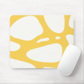 Tapis de souris jaune et blanc (Avec souris)