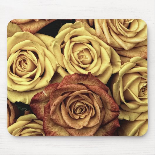 Tapis De Souris jaune et rouge rose (Devant)