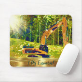 Tapis De Souris Jaune Excavateur Power Shoot Art Mousepad (Avec souris)