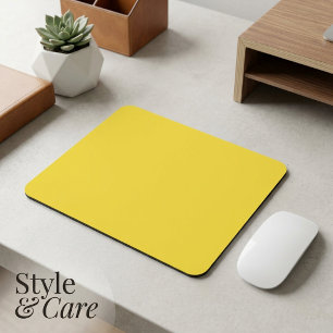 Tapis de souris jaune moutarde au toucher élégant