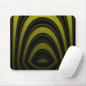 Tapis de souris jaune noir abstrait arche (Avec souris)