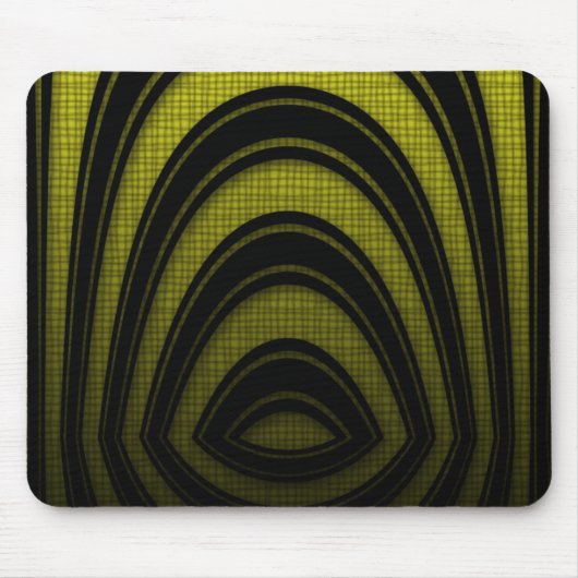Tapis de souris jaune noir abstrait arche (Devant)