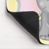 Tapis de souris jaune pour bébé éléphant mignon po (Coin)
