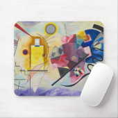Tapis De Souris Jaune, Rouge, Bleu par Wassily Kandinsky (Avec souris)