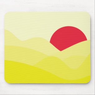 Tapis De Souris Jaune soleil minimaliste