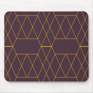 Tapis De Souris Jaune, violet, simple, graphique géométrique moder