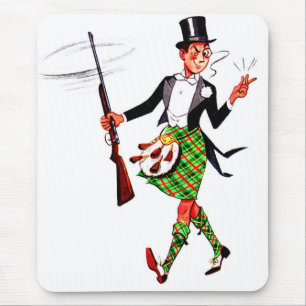 Tapis De Souris jaunty Scotsman avec fusil