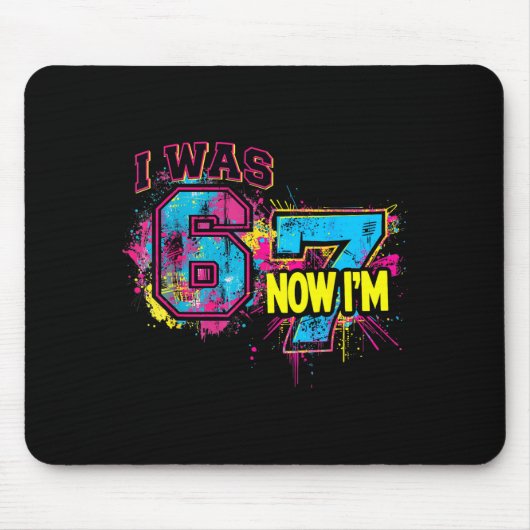 Tapis De Souris J'avais 6 ans maintenant j'ai 7 ans anniversaire, (Devant)