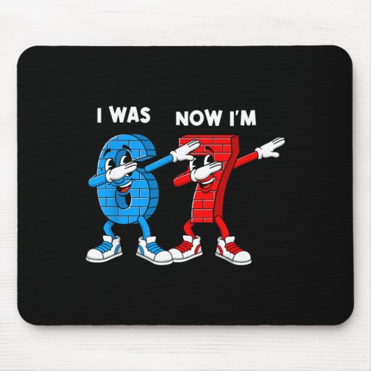 Tapis De Souris J'avais 6 ans maintenant j'ai 7 ans Anniversaire 6 (Devant)