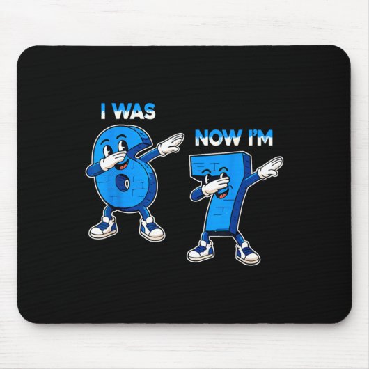 Tapis De Souris J'avais 6 ans maintenant j'ai 7 ans drôle six sept (Devant)