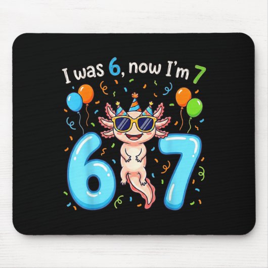 Tapis De Souris J'avais 6 ans maintenant j'ai 7 ans fille garçon e (Devant)