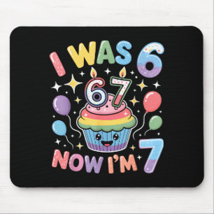 Tapis De Souris J'avais 6 ans maintenant j'ai 7 ans Mignon Coloré