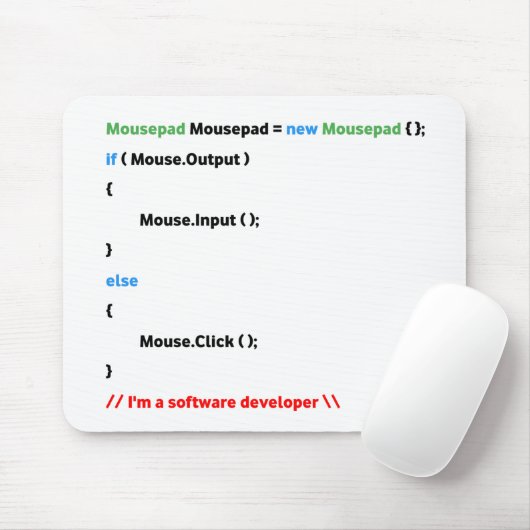 Tapis De Souris JavaScript Mousepad. Unique(développeur logiciel) (Avec souris)