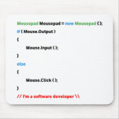 Tapis De Souris JavaScript Mousepad. Unique(développeur logiciel) (Devant)
