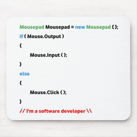 Tapis De Souris JavaScript Mousepad. Unique(développeur logiciel) (Devant)