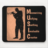 Tapis De Souris Jazz Trumpet Player MUSIQUE Mousepad (Devant)