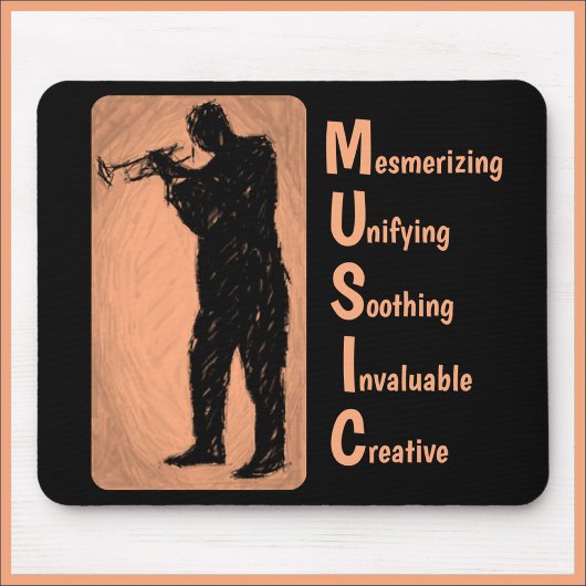 Tapis De Souris Jazz Trumpet Player MUSIQUE Mousepad