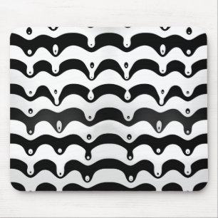 Tapis De Souris Jazzy Black and White Meling Zebra Stripes