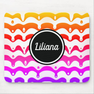 Tapis De Souris Jazzy Tropical psychedelic Driving Stripes