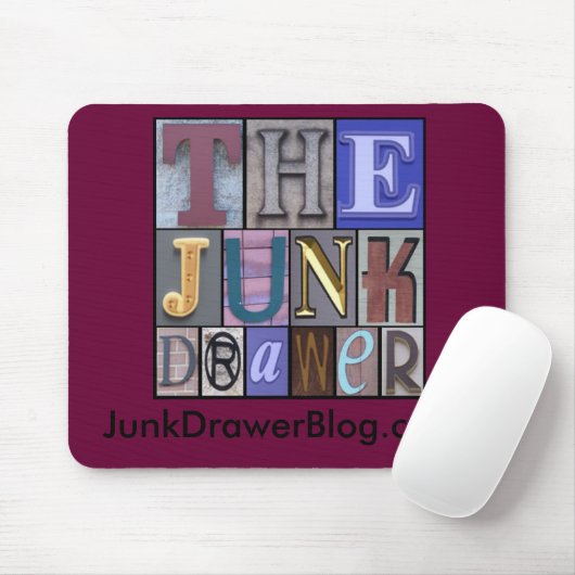 Tapis De Souris JDLogo, JunkDrawerBlog.com (Avec souris)