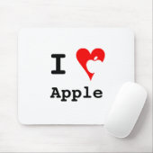 Tapis De Souris "Je ♥ Apple" Mousepad (Avec souris)