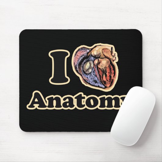 Tapis De Souris Je coeur Anatomie Science Super Geek Enseignant (Avec souris)