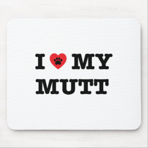 Tapis De Souris Je Coeur Ma Mutt