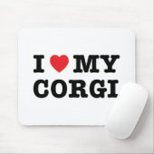 Tapis De Souris Je Coeur Mon Corgi Mousepad (Avec souris)