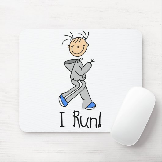 Tapis De Souris Je cours Mousepad (Avec souris)