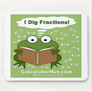Tapis De Souris Je creuse des maths Mousepad de fractions