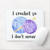 Tapis De Souris Je crochet donc je ne démêle pas citation (Avec souris)