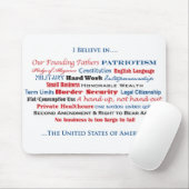 Tapis De Souris Je crois aux Etats-Unis (Avec souris)